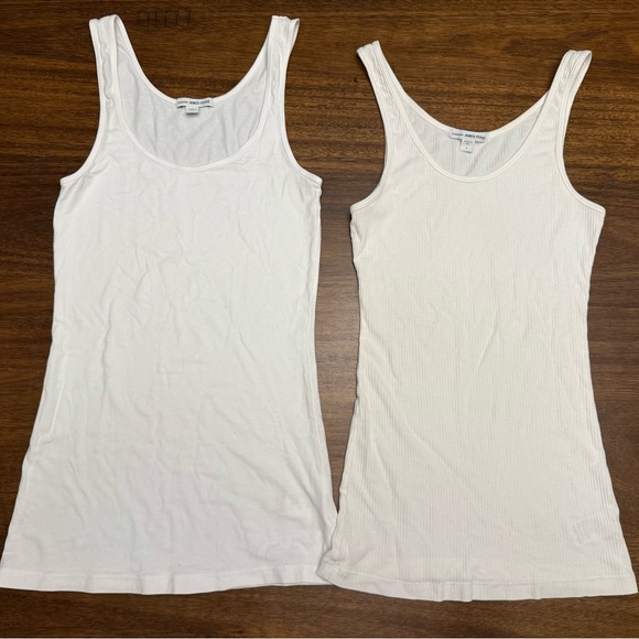 James Perse White Tank Tops Size 1 - Picture 1 of 3